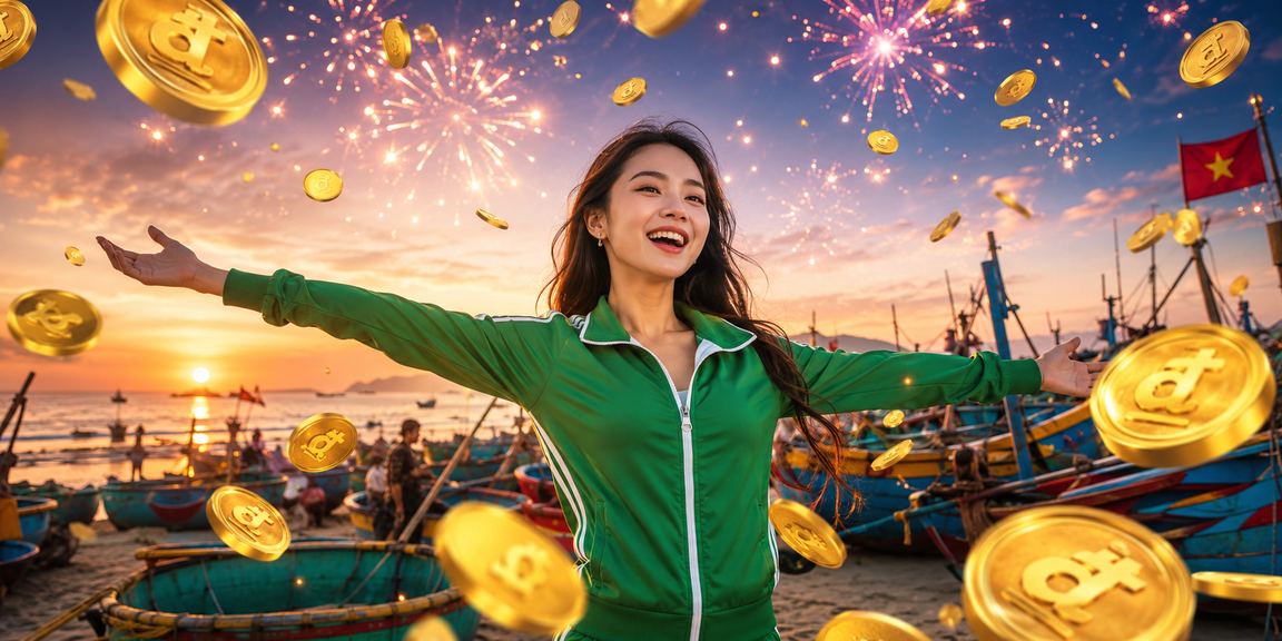 Cảnh bãi biển Mũi Né với người dùng thư giãn và duyệt nền tảng giải trí hz888 trên di động